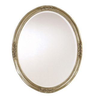 Newport Oval Mirror in Silver Leaf