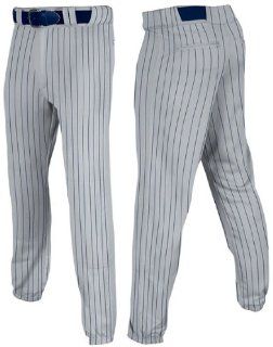 Champro 14 Oz. Pro Plus Custom Baseball Pant GREY/NAVY PINSTRIPE AS : Baseball And Softball Pants : Sports & Outdoors
