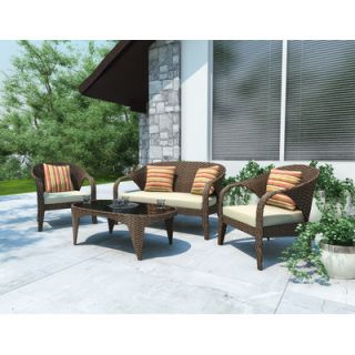 dCOR design Harrison 4 Piece Lounge Seating Group with Cushions