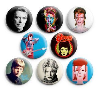 David Bowie Pinback Buttons Badge 1.25" (Set of 8 ) Changes Ziggy NEW: Everything Else