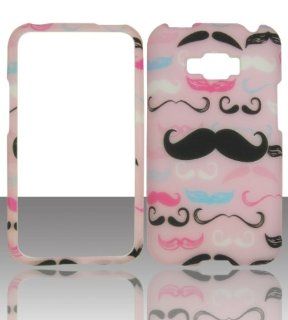 2D Mustach Design LG Optimus Elite LS696 Sprint, Virgin Mobile Case Cover Hard Protector Phone Cover Snap on Case Faceplates: Cell Phones & Accessories