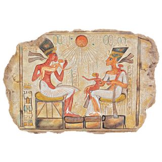Design Toscano King Akhenaton, Nefertiti and Daughters Stele Wall