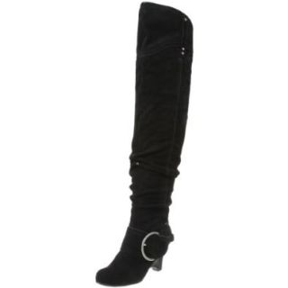 Naughty Monkey Women's Juggs Boot, Black, 6.5 M US: Shoes