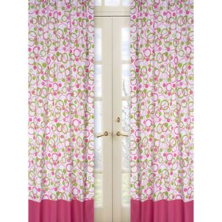 Sweet Jojo Designs Circles Pink Cotton Curtain Panel (Set of 2)
