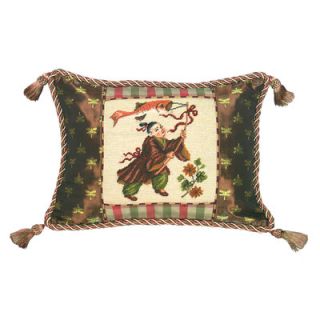 123 Creations Chinese Boy with Kite 100% Wool Petit   Point Pillow