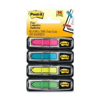 Post it Arrow Flags, Assorted Bright Colors, 1/2 Inch Wide, 24/Dispenser, 4 Dispensers/Pack : Tape Flags : Office Products