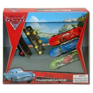 4pk Disney Cars 2 Fingerboard with Tools: Toys & Games