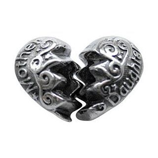 Authentic Zable Mother Daughter Heart 925 Sterling Silver 2 pc Bead Charm BZ 1979 fits Pandora Chamilia Trollbeads Biagi Silverado: Everything Else