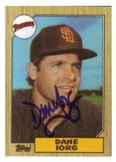 Dane Iorg Auto Signed 1987 Topps Card #690 JSA Q Sports Collectibles