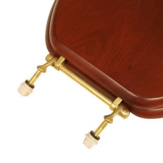 Comfort Seats Decorative Round Front Toilet Seat with Polished Brass