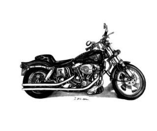 A Harley Giclee Print Art (20 x 16 in) : Everything Else