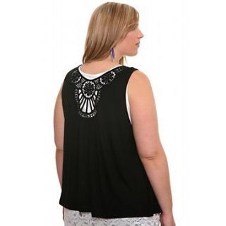 Flower Bead Open Vest   Black at  Womens Clothing store