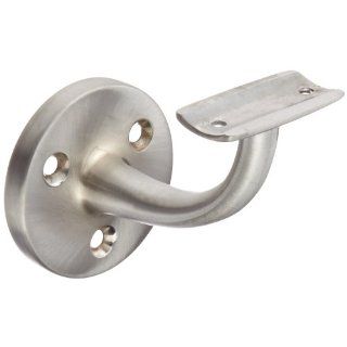 Rockwood 701.26D Brass Hand Rail Bracket with Fasteners for Metal Rail, 2 13/16" Diameter Base, 3 1/2" Projection, Satin Chrome Plated Finish: Industrial Hardware: Industrial & Scientific