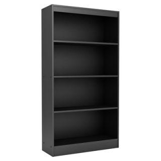 South Shore Axess Four Shelf Bookcase in Black