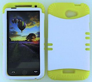 Cell Phone Skin Case Cover For Htc One X S720e Non Slip White    Yellow Rubber Skin + Hard Case: Cell Phones & Accessories