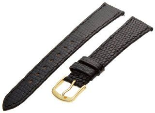 Hadley Roma Men's MSM701RA 160 16 mm Black Genuine Lizard Leather Watch Strap: Watches