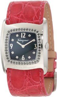 Salvatore Ferragamo Women's F51SBQ9099i S703 Vara Black Mother Of Pearl Diamond Watch: Watches