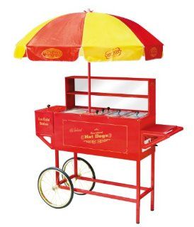 Nostalgia Electrics HDC701 Vintage Collection Carnival Hot Dog Cart & Umbrella: Hot Dog Stand: Kitchen & Dining