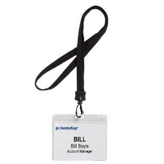 1/2" Cotton Name Tag Lanyard, J Hook, Blank (Item # CLAEJHB) : Badge Holders : Office Products