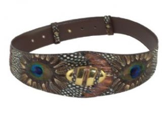 Lee Sands Hawaii Genuine Peacock & Pheasant Feathers Belt at  Womens Clothing store