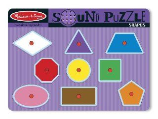 2 Item Bundle: Melissa & Doug 728 Shapes Sound Puzzle + Free Activity Book: Toys & Games