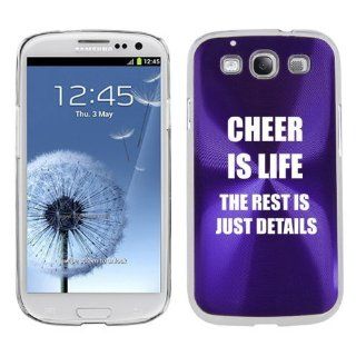 Purple Samsung Galaxy S III S3 Aluminum Plated Hard Back Case Cover K1288 Cheer is Life The Rest is Just Details: Cell Phones & Accessories
