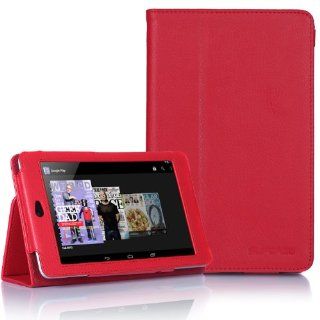 Supcase Google Nexus 7 Tablet Slim Fit Leather Case(Red) with Stand   Black, Sapphire Blue, Green, Purple, Light Blue, Deep Pink, Deep Blue, Red, Pink, Yellow, White: Computers & Accessories