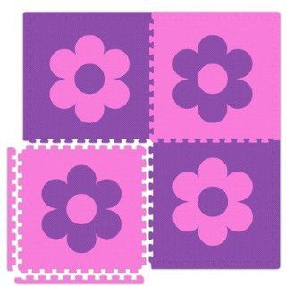 Economy SoftFloors Flower Set in Pink / Purple Size: 20' x 30' : Baby Touch And Feel Toys : Baby
