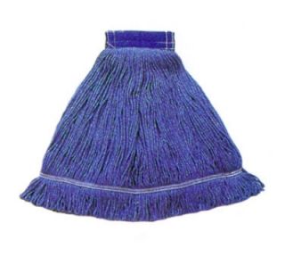 Continental Commercial Wet Mop Head, Launderable, 5 in, Medium, Blue, Denim Blend