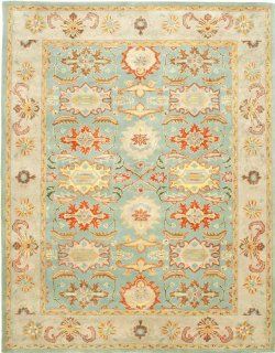 Safavieh Heritage Collection HG734A Handmade Light Blue and Ivory Hand Spun Wool Area Rug, 4 Feet by 6 Feet   Kitchen Rugs