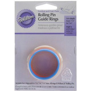 WMU   Fondant & Gum Paste Rolling Pin Guide Rings : Food Sculpting Tools: Kitchen & Dining