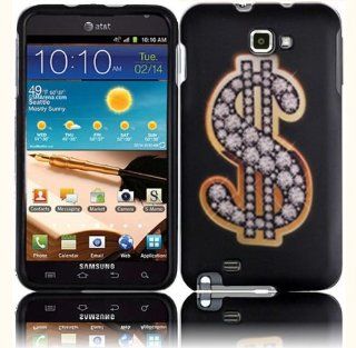 Black Dollar Sign Hard Cover Case for Samsung Galaxy Note N7000 SGH I717 SGH T879 Cell Phones & Accessories