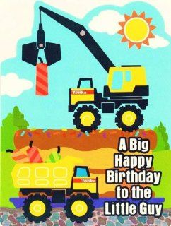 Construction Tonka Trucks Happy Birthday Greeting Card 