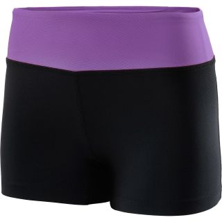 UNDER ARMOUR Womens HeatGear Sonic Shorty Shorts   Size Small, Black/bloom