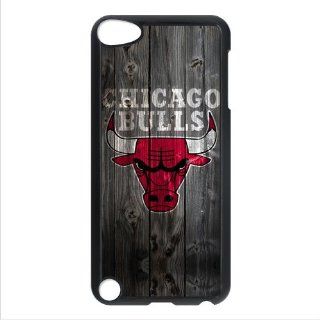 Cheap Wood Look NBA Chicago Bulls Logo Personalized Design Apple iPod Touch 5 iTouch 5th Cover Case : MP3 Players & Accessories