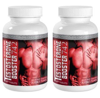 All Natural Testosterone Booster 742 Potency Tonic, Muscle Building for Male and Female. Made in USA (2 Month Supply): Health & Personal Care