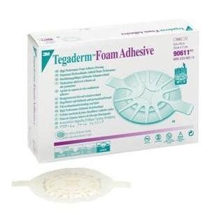 3M Tegaderm Foam Dressing 4" x 4.5" Oval Adhesive, Box of 10, # 90611: Health & Personal Care
