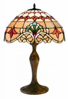 Warehouse of Tiffany 2478+BB06 Tiffany style Barouque Table Lamp, Rustic Red    