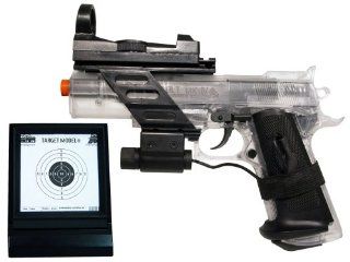 Soft Air Colt MKIV Spring Powered Airsoft Pistol with Target (Clear) : Cheap Airsoft Guns Electric : Sports & Outdoors