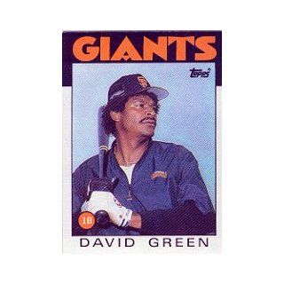 1986 Topps #727 David Green: Sports Collectibles