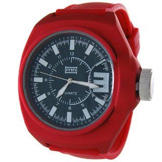 Mark Naimer Fashion Watch in Red Silicone Bands with Black Dial   Japan Movement: Watches