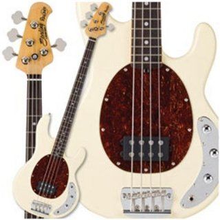Sterling by Music Man Ray34CA Bass Guitar with Gig Bag (Vintage Creme, Rosewood Fingerboard): Musical Instruments