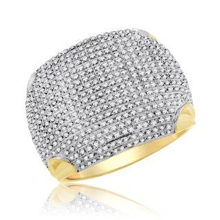 10KT Y GOLD 1.00 CTTW DIAMOND MICROPAVE MENS RING MICROPAVE: Jewelry