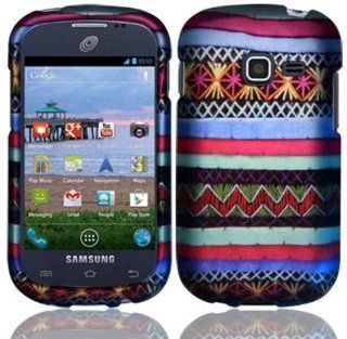 Samsung Galaxy Centura S738C S730G S740C / Galaxy Discover ( Straight Talk , Net10 , Tracfone , Cricket ) Phone Case Accessory Crafty Color Patern Hard Snap On Cover with Free Gift Aplus Pouch Cell Phones & Accessories