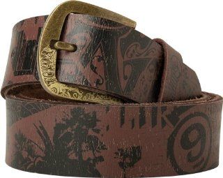 Sector 9 Patches Leather Belt, Brown, Small/Medium  Apparel Belts  Sports & Outdoors