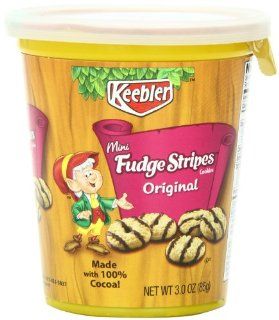 Keebler Mini Cookies Cup, Fudge Stripe, 3 Ounce (Pack of 10) : Packaged Chocolate Snack Cookies : Grocery & Gourmet Food