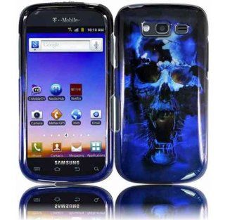 Blue Skull Hard Shell Faceplate Cover Phone Case for SAMSUNG GALAXY S BLAZE 4G T769 SGH T769: Cell Phones & Accessories