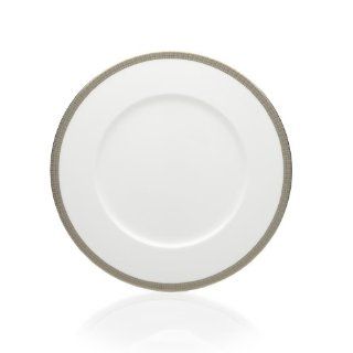 Mikasa Woven Cable Gold 10 1/2 Inch Dinner Plate, White: Kitchen & Dining