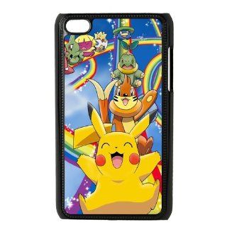 Protective Cover Hot Cartoon Series Pokemon Pikachu Best Quality Hard Case Design Cases For Ipod Touch 4 Ipod4 AX71602 : MP3 Players & Accessories