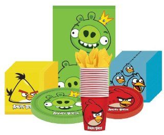 Angry Birds Deluxe Party Supplies Pack Including Plates, Cups, Napkins and Tablecover   16 Guests: Toys & Games